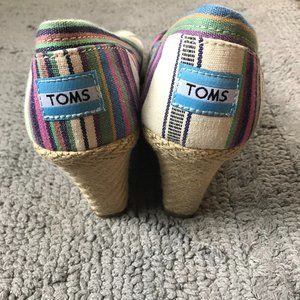 Toms Womens Wedge Heel Peep Toe Sandals